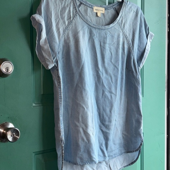 Anthropologie Cloth & Stone size medium denim look tensel too - Picture 3 of 6